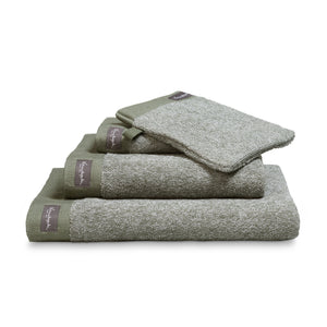 HOME washand Mouliné Olive (set/6)