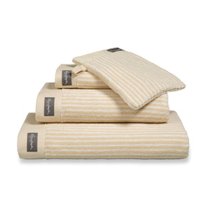 <tc>HOME</tc> gæstehåndklæde <tc>Petit Ligne</tc> Bleget Sand (sæt/6)