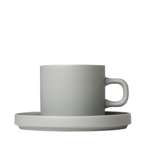 PILLAR 2 coffee cup 200 ml with saucer Mirage Gray