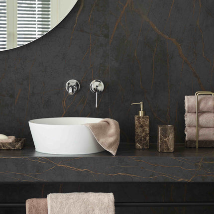 Aquanova Hammam accessoires bruin - London handdoeken in Almond & Desert - bithliving.com
