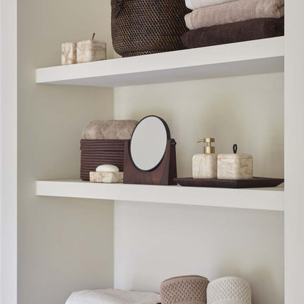 Aquanova Cino en Rena manden - Blake en Ebony accessoires - London handdoeken Desert Almond Pecan - bithliving.com