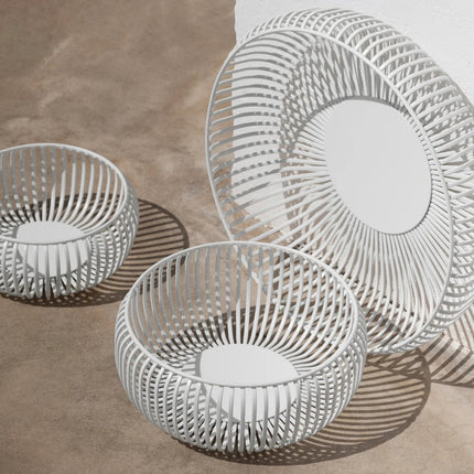 Blomus schalen Lito - wit gepoedercoat staal - bithliving.com