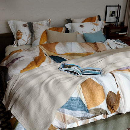 Vandyck dekbedovertrekken Golden Flow & Daydream - Pure 68 in Linen, Cream Tan en Pearl Blue - bithliving.com