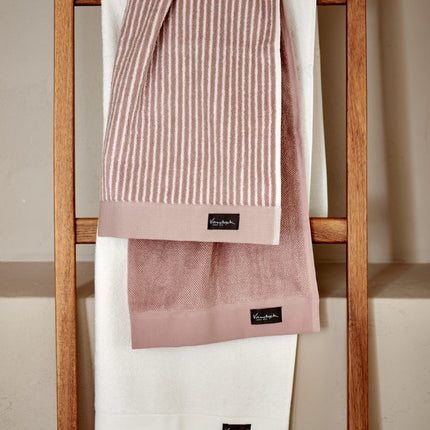 Vandyck Home Uni in White & Sepia Pink - Home Petit Ligne in Sepia Pink - bithliving.com