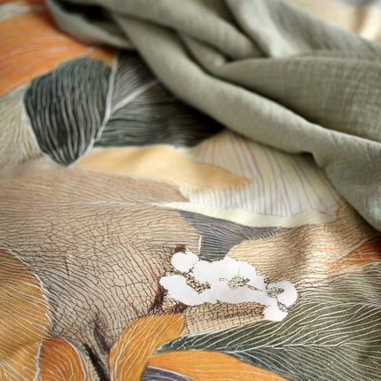 Vandyck Senna dekbedovertrek met Pure 68 sprei Smoke Green - bithliving.com