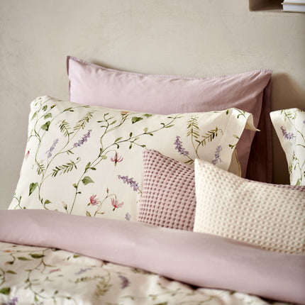 Vandyck Virella Cream Tan - Washed Cotton Viola - Home Pique Viola & Cream Tan - bithliving.com