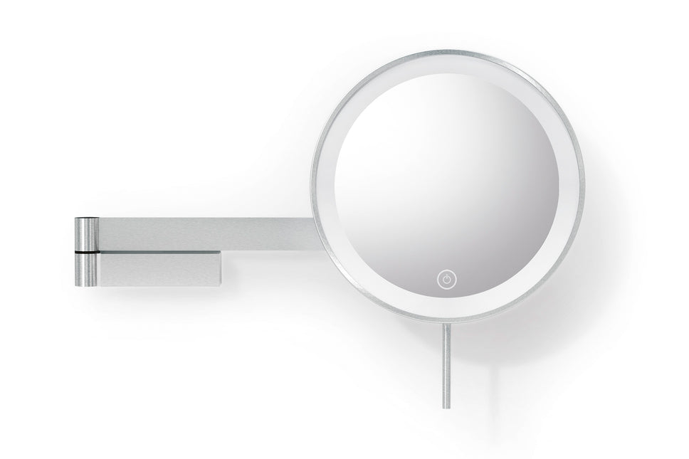 Zack Linea led make up spiegel wand in mat rvs (40582)