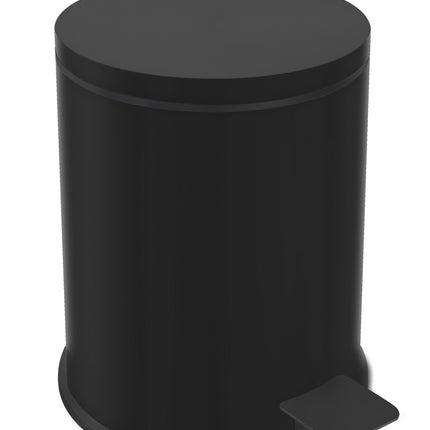 Zack VASCA pedaalemmer (3 liter) - 18/10 RVS, zwart- hoogte 27 cm, Ø 18 cm - 403436
