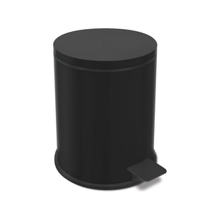 Zack VASCA pedaalemmer (3 liter) - 18/10 RVS, zwart- hoogte 27 cm, Ø 18 cm - 403436