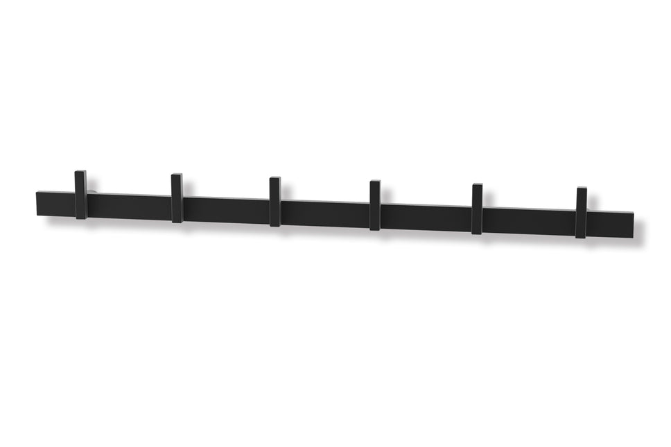 Zack kapstok Cadore - kleur zwart - 6 haken