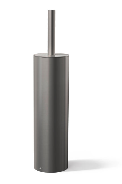 Zack toiletborstelhouder Tubo - kleur Graphite, grijs - hoogte 40,2 cm