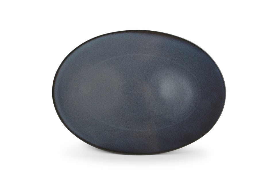 CIRRO plat bord ovaal 36 cm - Dark blue
