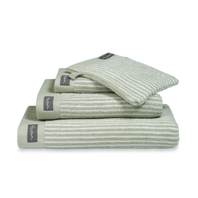 <tc>HOME</tc> Asciugamano 60x110 cm Petit Ligne Verde Fumo (set/3)