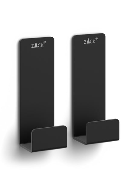 POTES handdoekhaak 7cm set/2 (zwart)