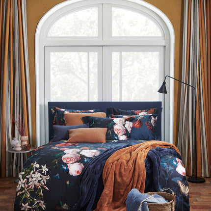 <tc>HOME</tc> Taie d'oreiller piqué bleu nuit 40 x 55 cm