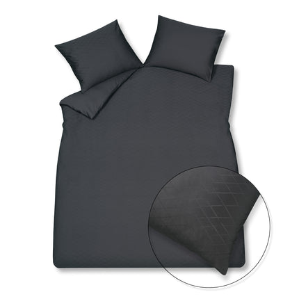 Bettbezug PURITY Monaco Off Black 140x220 cm (Satin-Baumwolle)