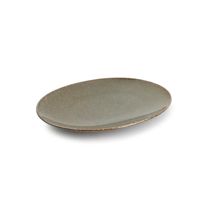 CIRRO flat plate oval 24 cm - Green multi