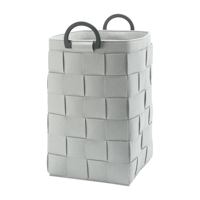 Cesto para la ropa sucia DIX Gris Plata