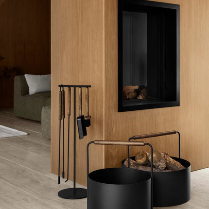 Cesto per legna da ardere ASHI Rovere Marrone grande