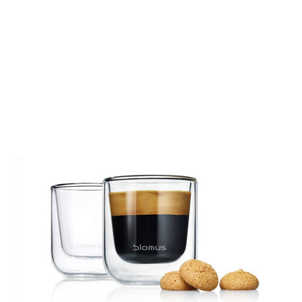 Doppelwandiges Glas NERO Espresso (Set/2)