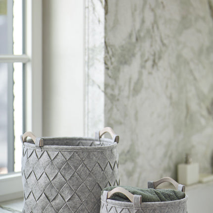 AMY storage basket Silver Gray small