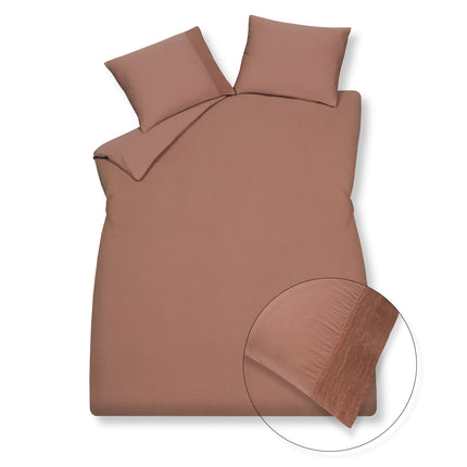 Duvet cover PURE 07 Toffee 200x220 cm (linen/satin cotton)