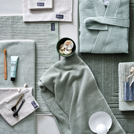 <tc>HOME</tc> Serviettes Petit Ligne vert fumé