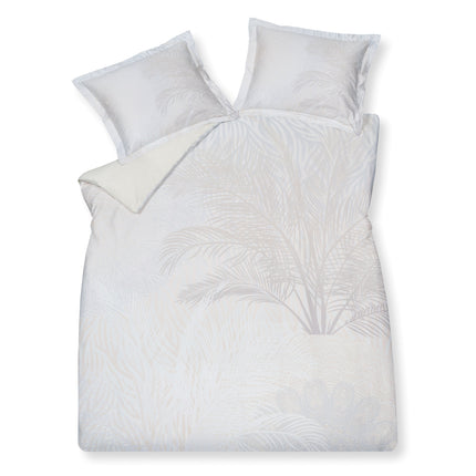 Duvet cover FLOWER PATTERN Cream Tan 240x220 cm (satin cotton)