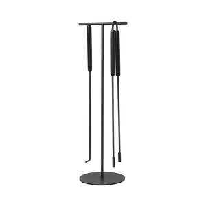 Set da camino ASHI in 3 pezzi Rovere Nero