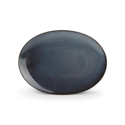 CIRRO flacher Teller oval 24 cm - Dunkelblau