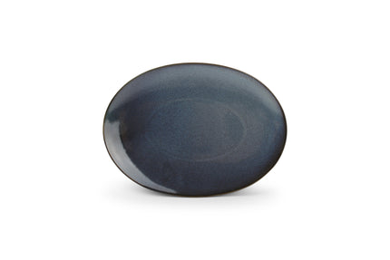CIRRO flacher Teller oval 24 cm - Dunkelblau