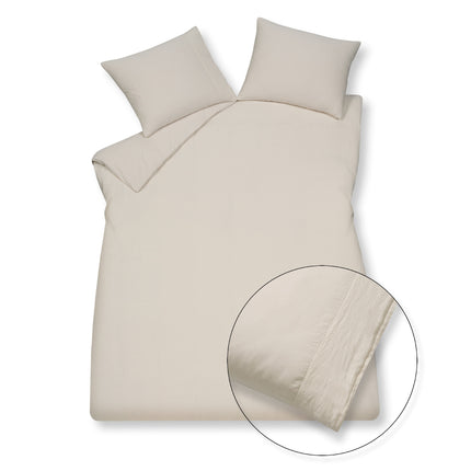 Dekbedovertrek PURE 07 Cream Tan 240x220 cm (linnen / satijnkatoen)
