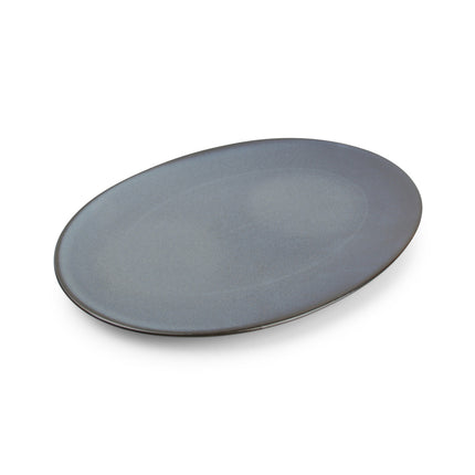 Plato llano CIRRO ovalado 36 cm - Azul oscuro
