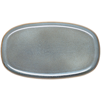 SAISONS flad tallerken oval 31 cm Denim