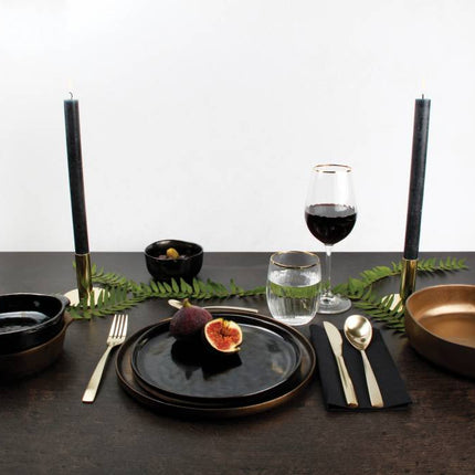Kom 10 cm BLACK&GOLD zwart (set/4)
