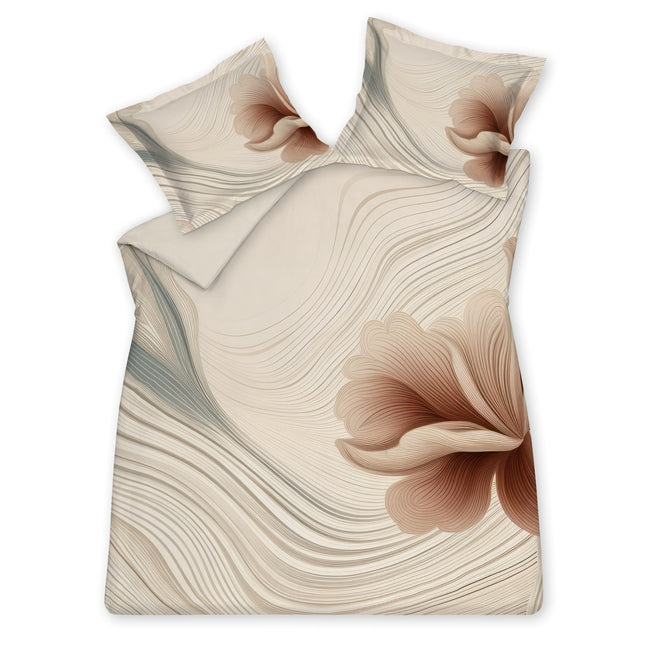 Copripiumino FLOWING Cream Tan 200x220 cm (cotone satinato)