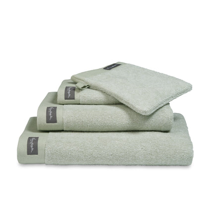 <tc>HOME</tc> Asciugamano 60x110 cm Mouliné Verde Fumo (set/3)