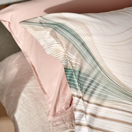 Housse de couette COTON LAVÉ Rose Pâle 140x220 cm
