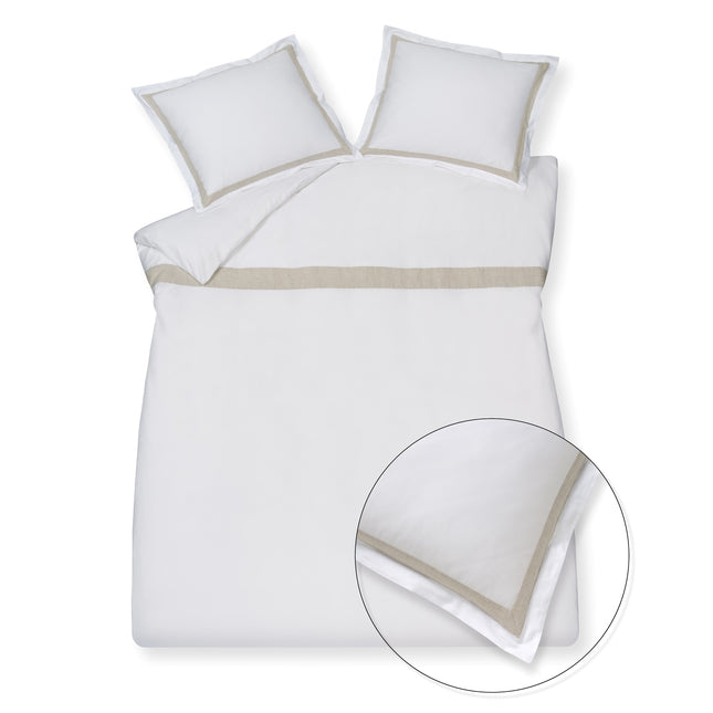 Housse de couette PURITY Capri Blanc 200x220 cm (coton satiné)