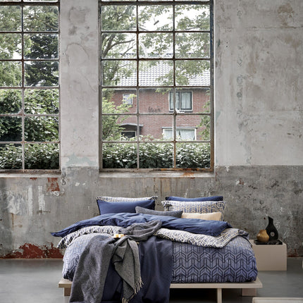 Federa in COTONE LAVATO Blu Inchiostro 60x70 cm