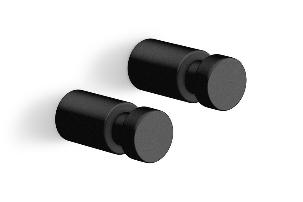 AIVO handdoekhaak 40mm set/2 (zwart)