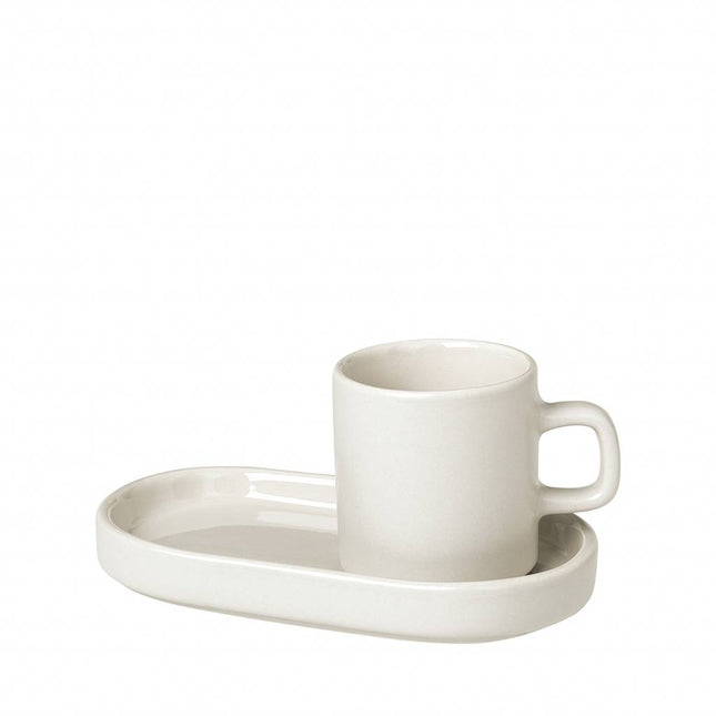 PILAR 2 espresso cups 50ml with Moonbeam saucer