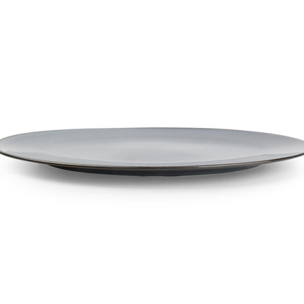 Plato llano CIRRO ovalado 36 cm - Azul oscuro