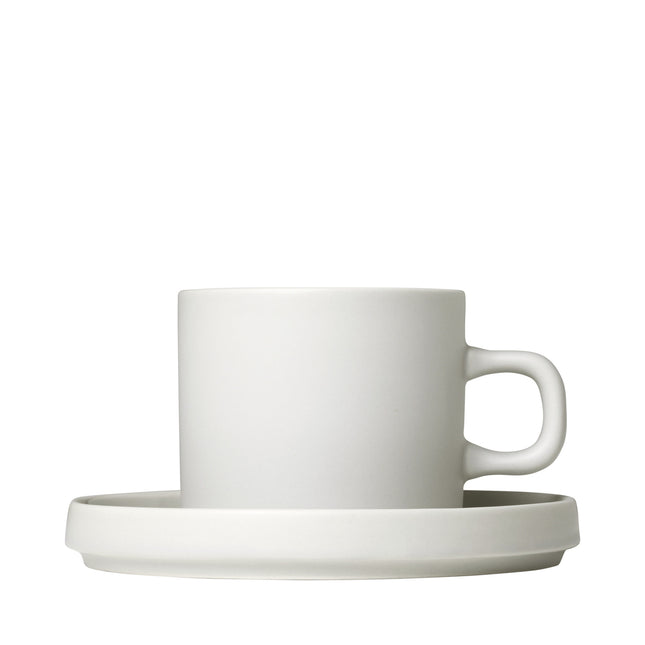 PILAR 2 coffee cups 200ml with Moonbeam saucer