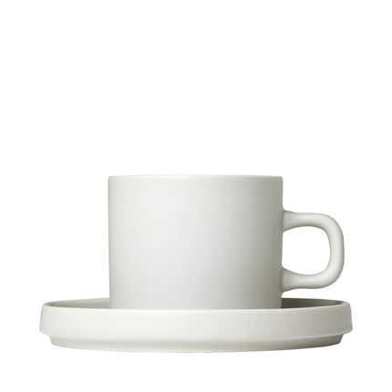 PILAR 2 coffee cups 200ml with Moonbeam saucer