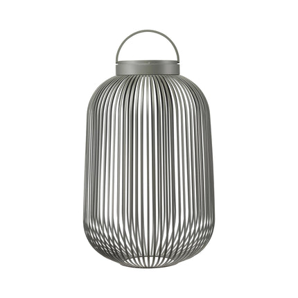 Blomus Lito led lantaarn Granite Grey large, grijze stalen sfeerverlichting met led lamp voor binnen en buiten