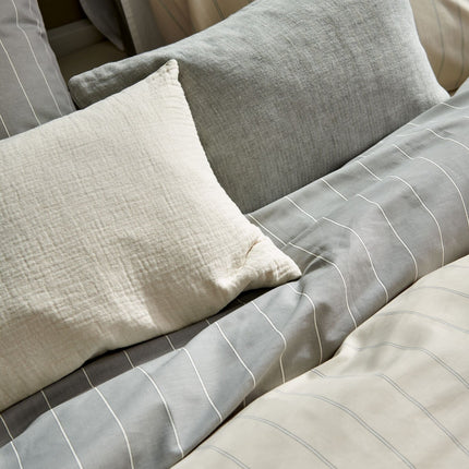 Funda nórdica <tc>HOME</tc> Puglia Gris 240x220 cm (algodón percal)