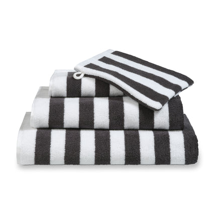 VERONA bathroom textiles Stripes Off Black