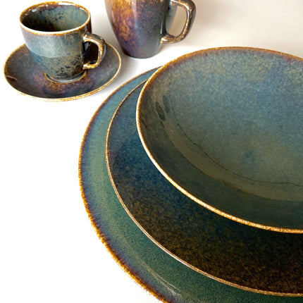 CIRRO flat plate oval 24 cm - Green multi