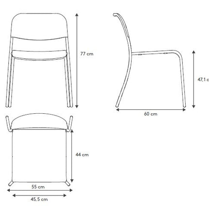 Silla de jardín YUA Gris Granito